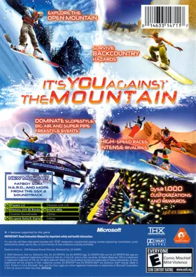 SSX 3 (USA) box cover back